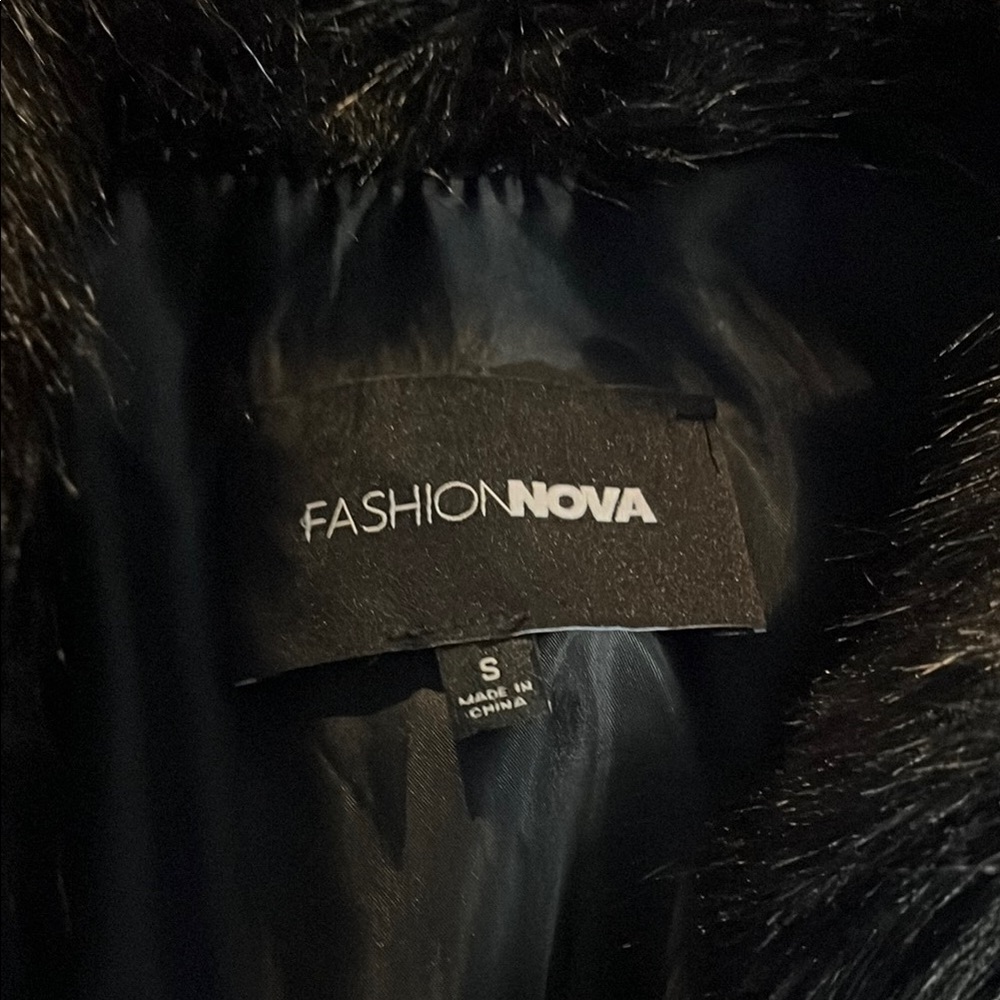 Fashion Nova Black Teddy Jacket Plush Cozy Outerwear